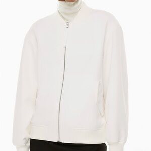 Wilfred Off-White Zip-Up Bomber Jacket